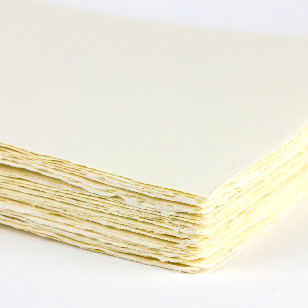 Cream Handmade Paper Pack A7