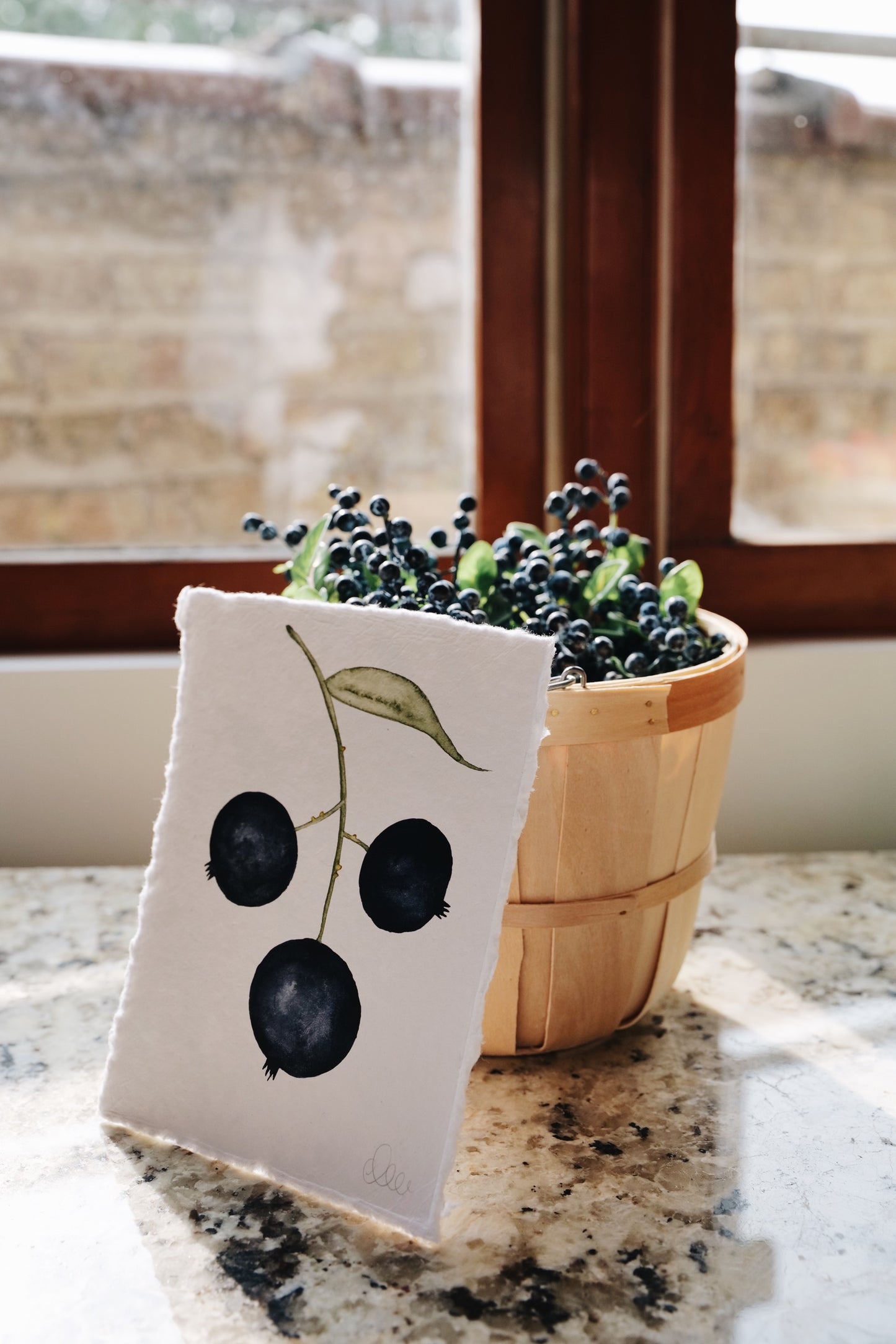 Hand-Painted Blueberry | Fruit Stand