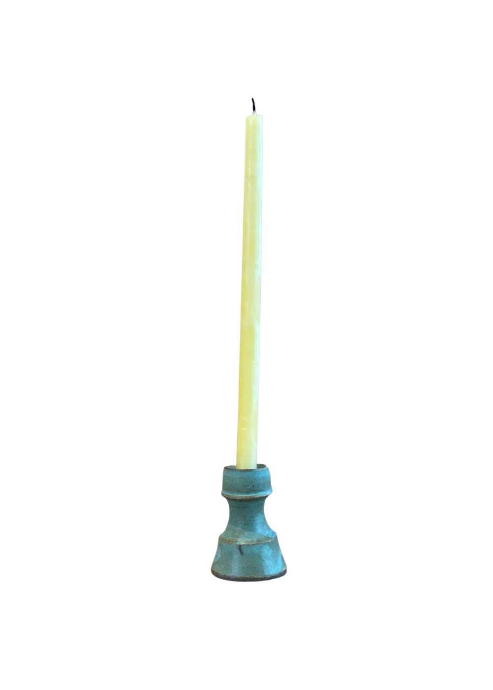 Tiny Green Tall Candlestick Holder