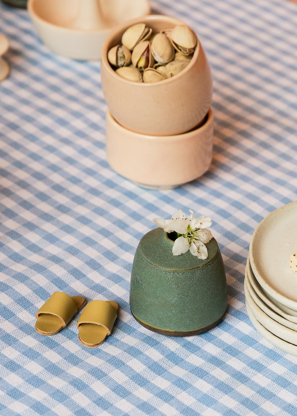 Tiny Green Bud Vase