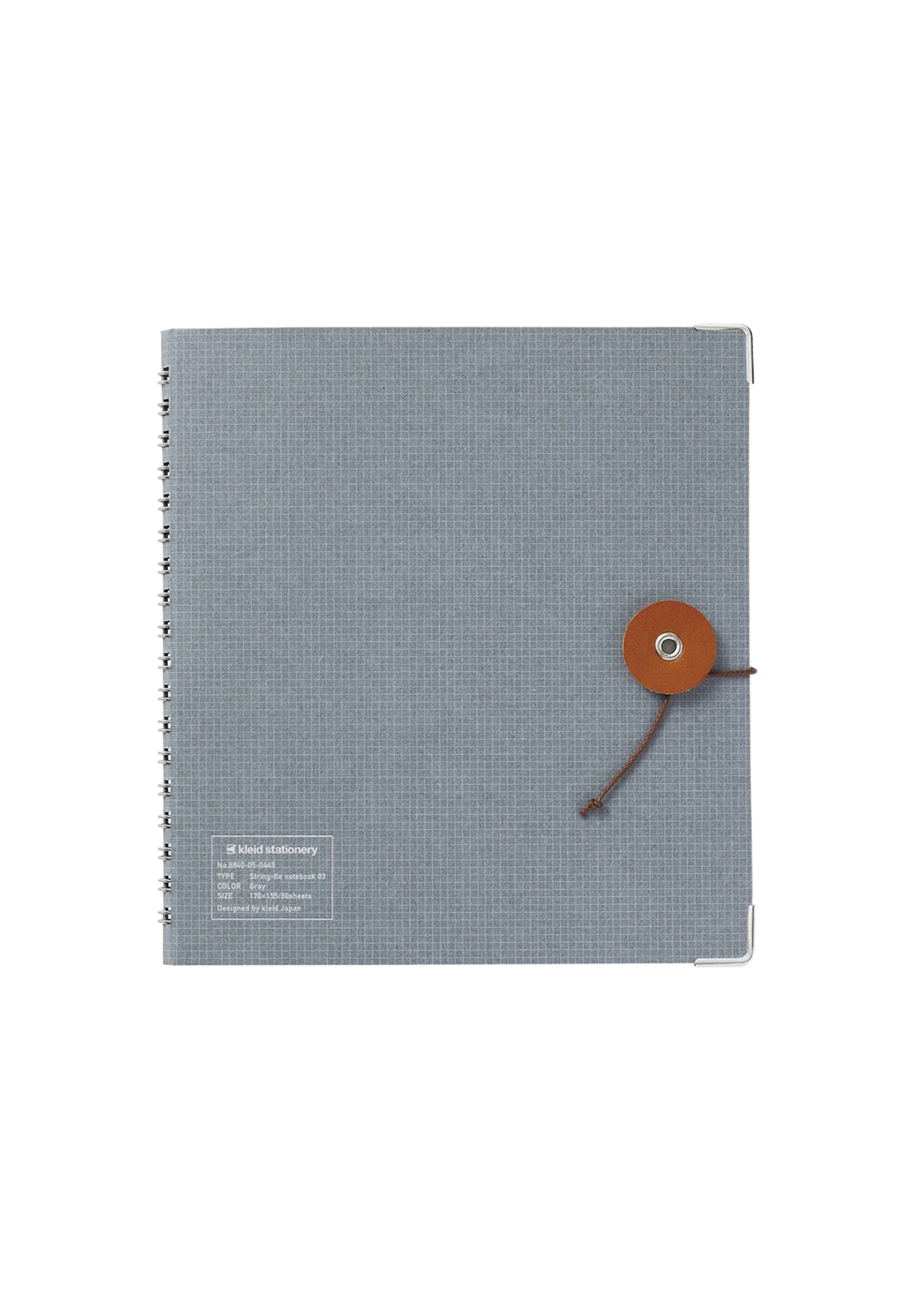 Kraft Work String-Tie Notebook Gray