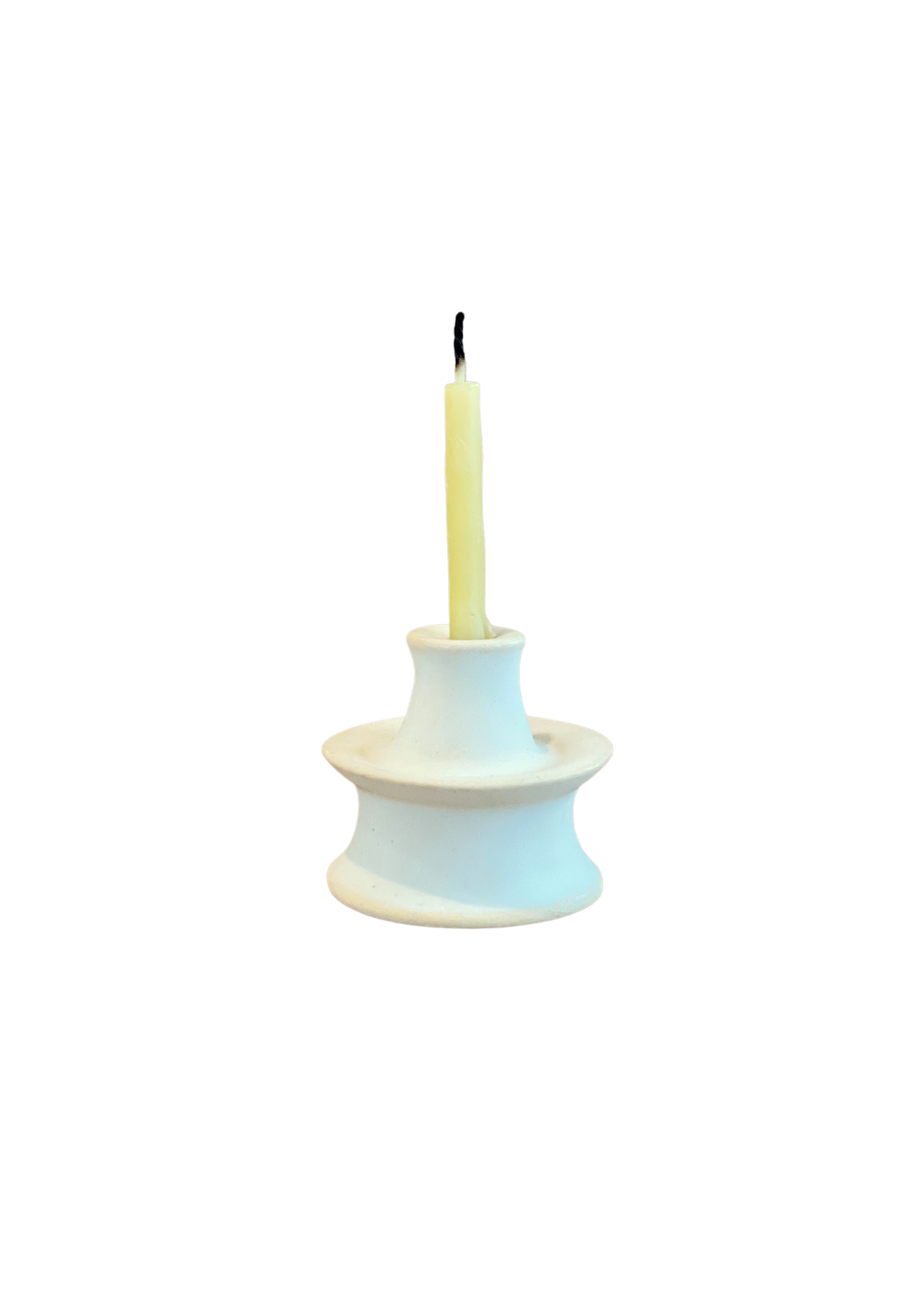 Tiny White Candlestick Holder