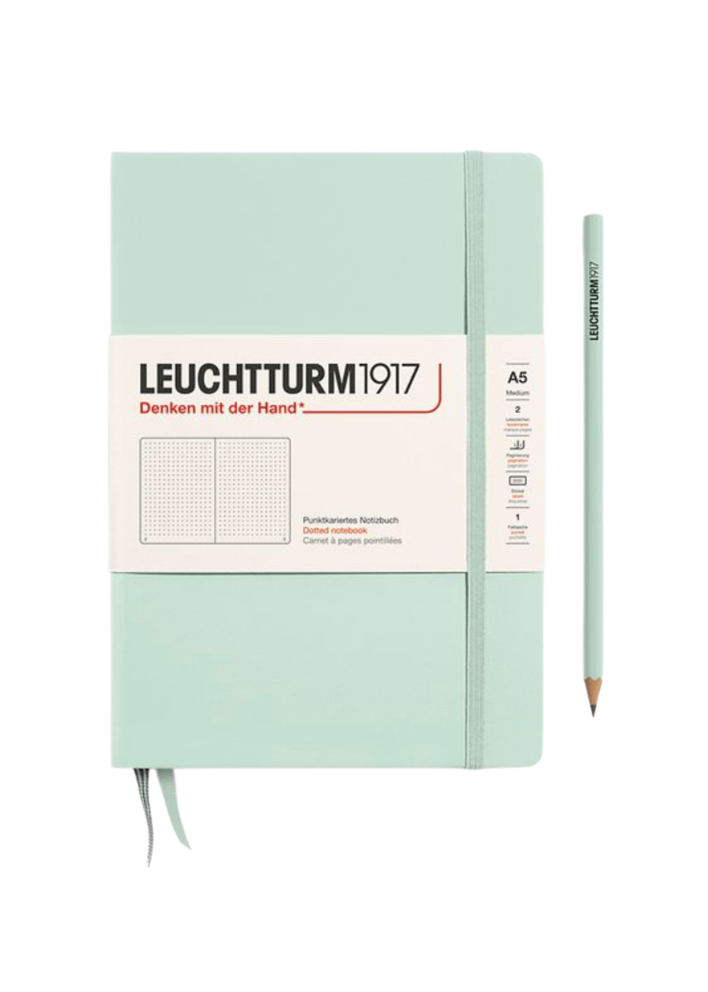 Mint Green A5 Notebook - Dotted