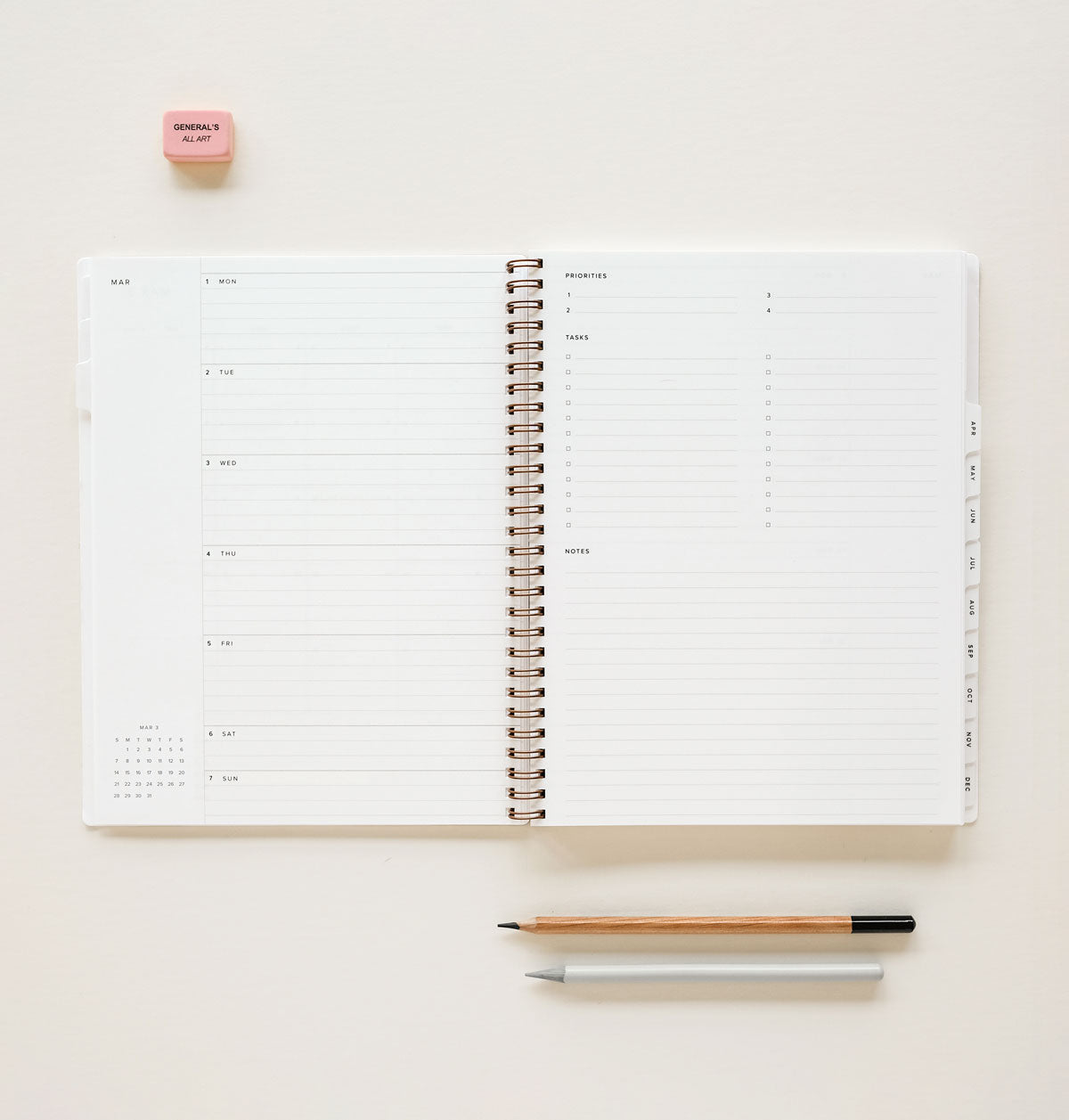 2024 Appointed Year Task Planner - Charcoal Gray