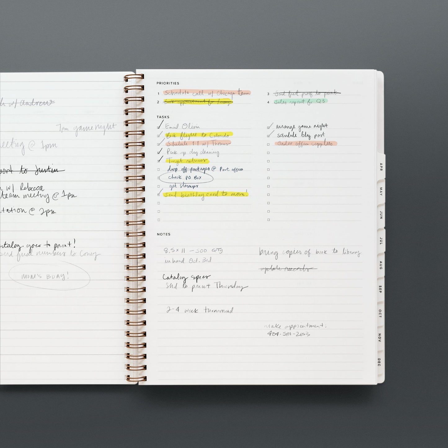 2024 Appointed Year Task Planner - Lavender Gray