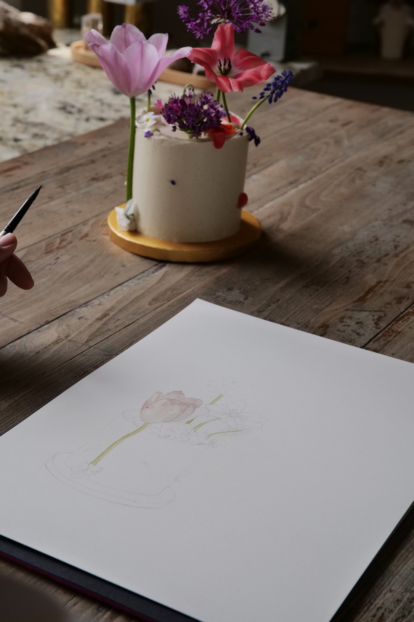 Palette of Petals: A Botanical Cake Decorating and Watercolor Workshop | September 6th @ Martha Mae Studio