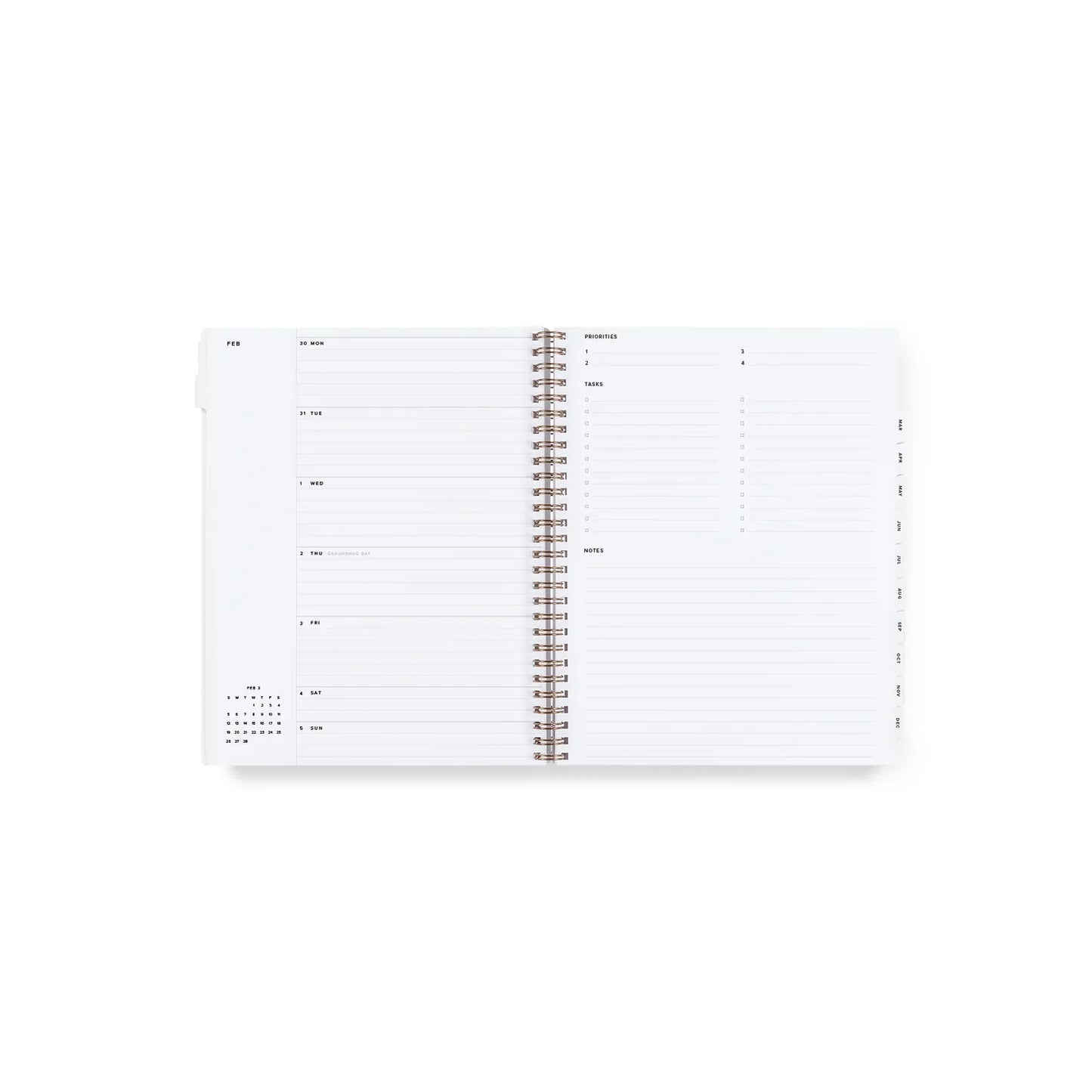 2024 Appointed Year Task Planner - Charcoal Gray