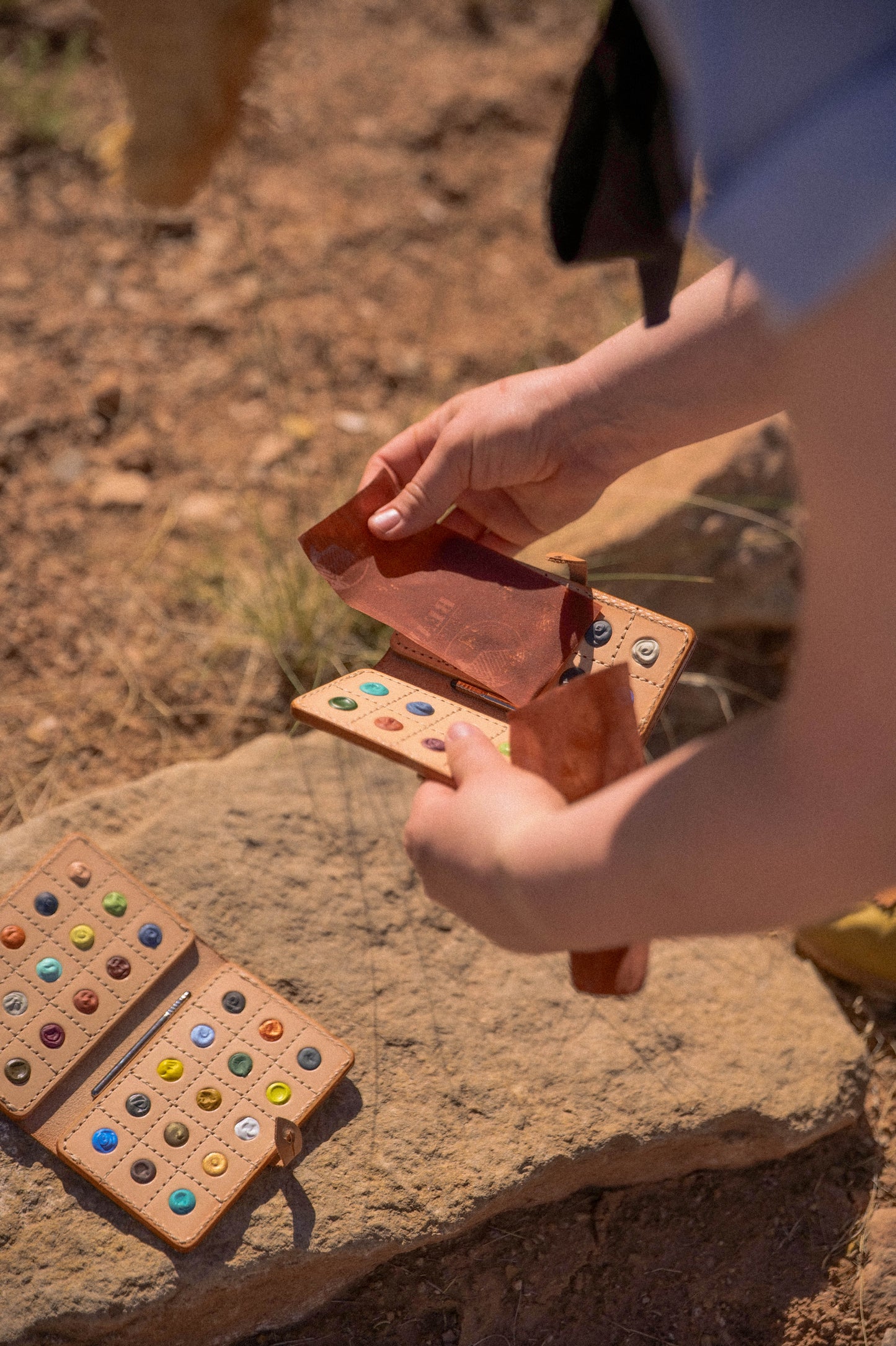 Martha Mae x Beam Paints: The O'Keeffe Palette Plein Air Watercolor Set of 20 in Leather Case