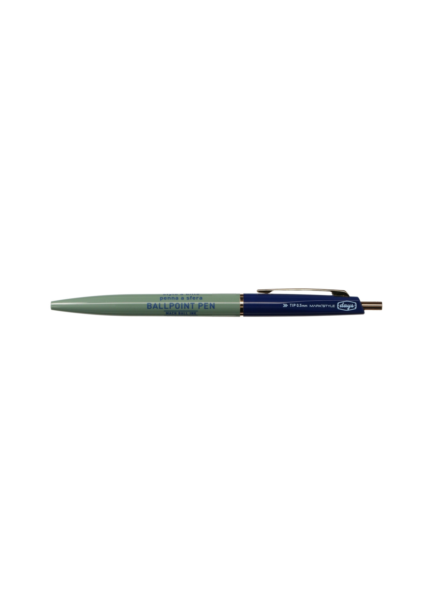 Mark's Mach Ball Ink Pen - Sage Green/Navy