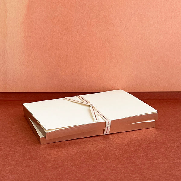 Ivory Notebooks with Rose Gold Edging - Set of 2