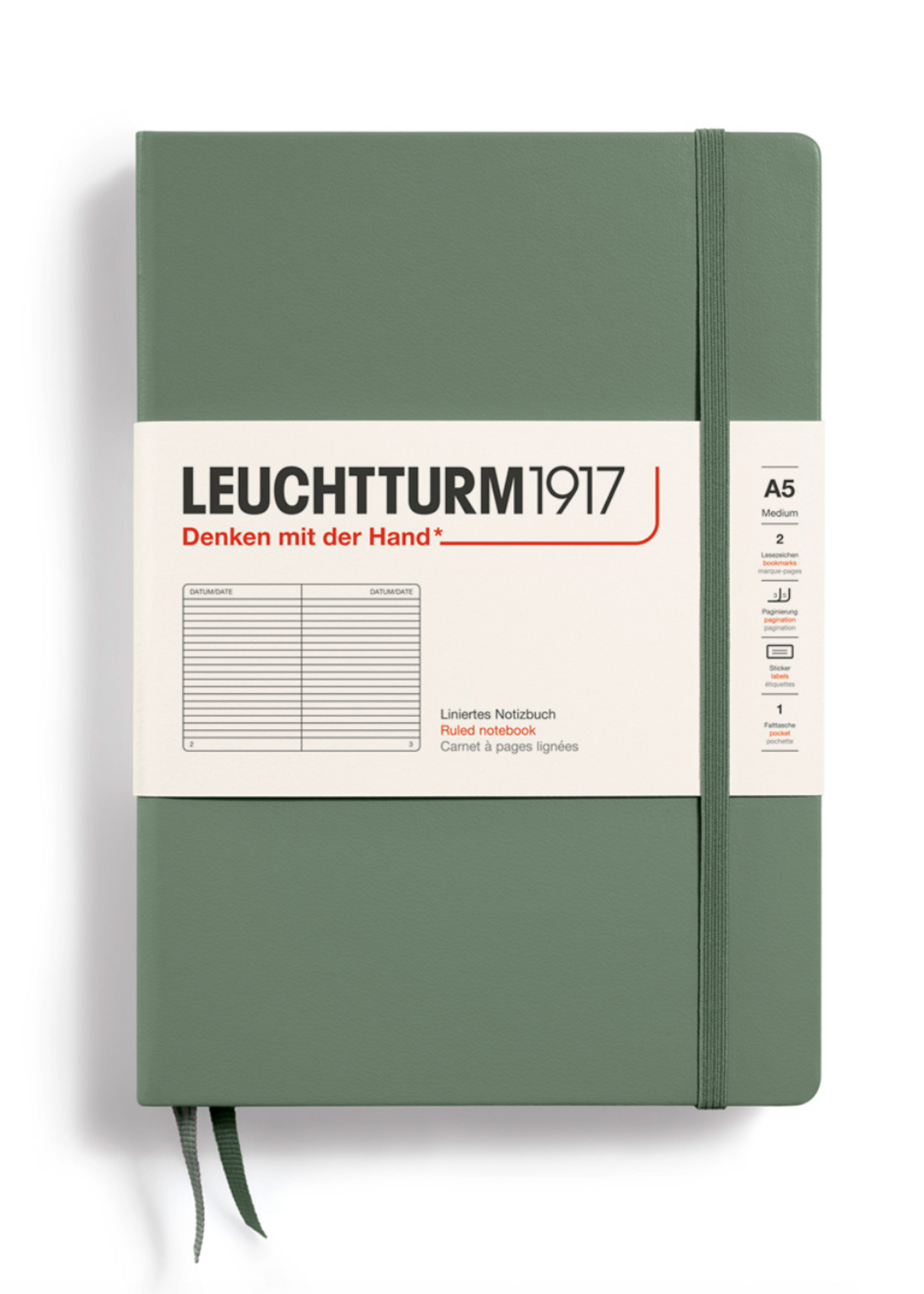 Olive A5 Notebook - Lined