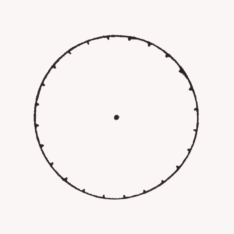 Rubber Stamp with Ink - Circle
