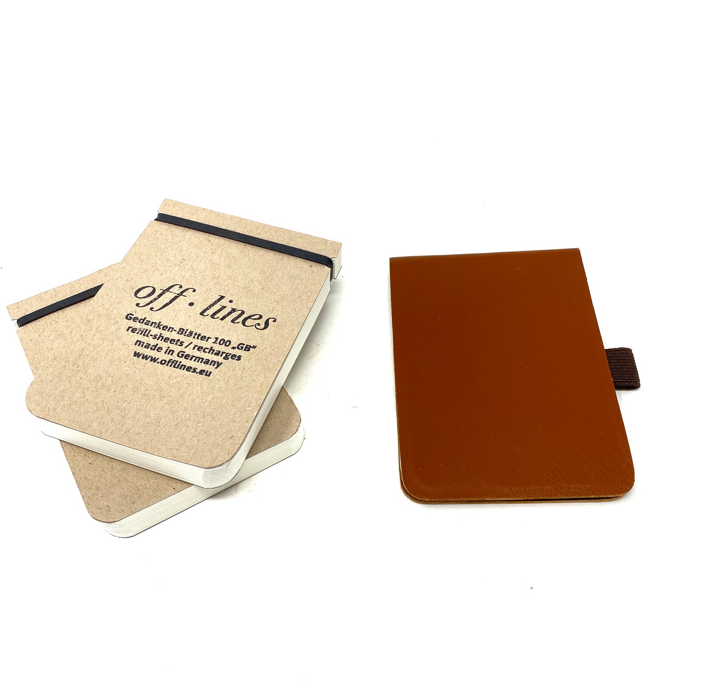 Small Leather Notepad in Brown