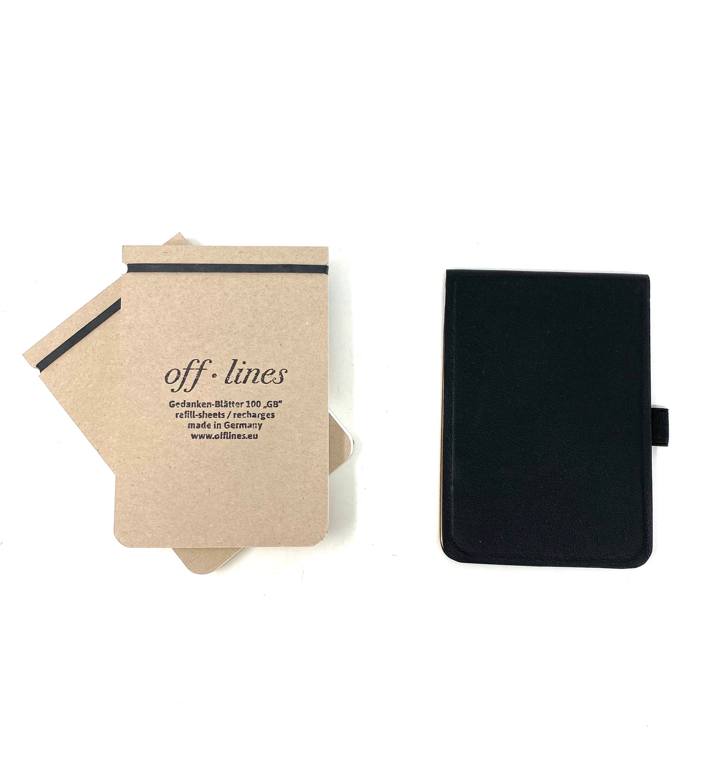 Medium Leather Notepad in Black