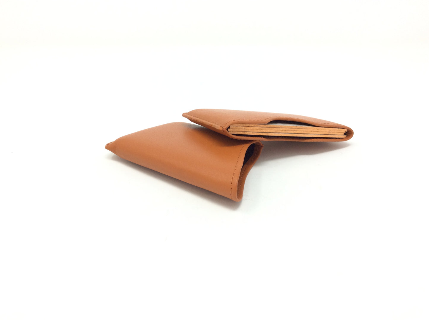 Orange Leather Card Case