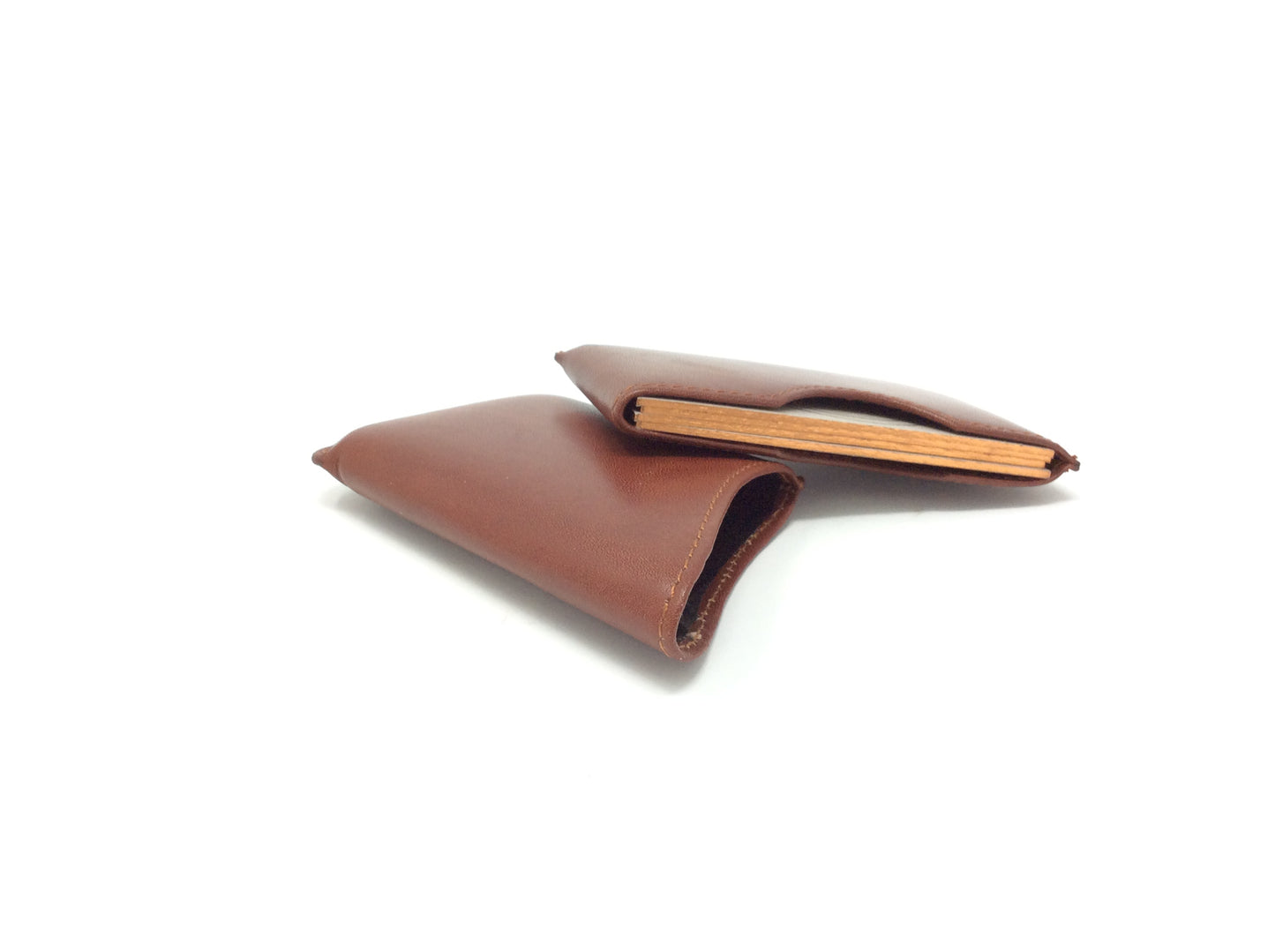 Dark Cognac Leather Card Case