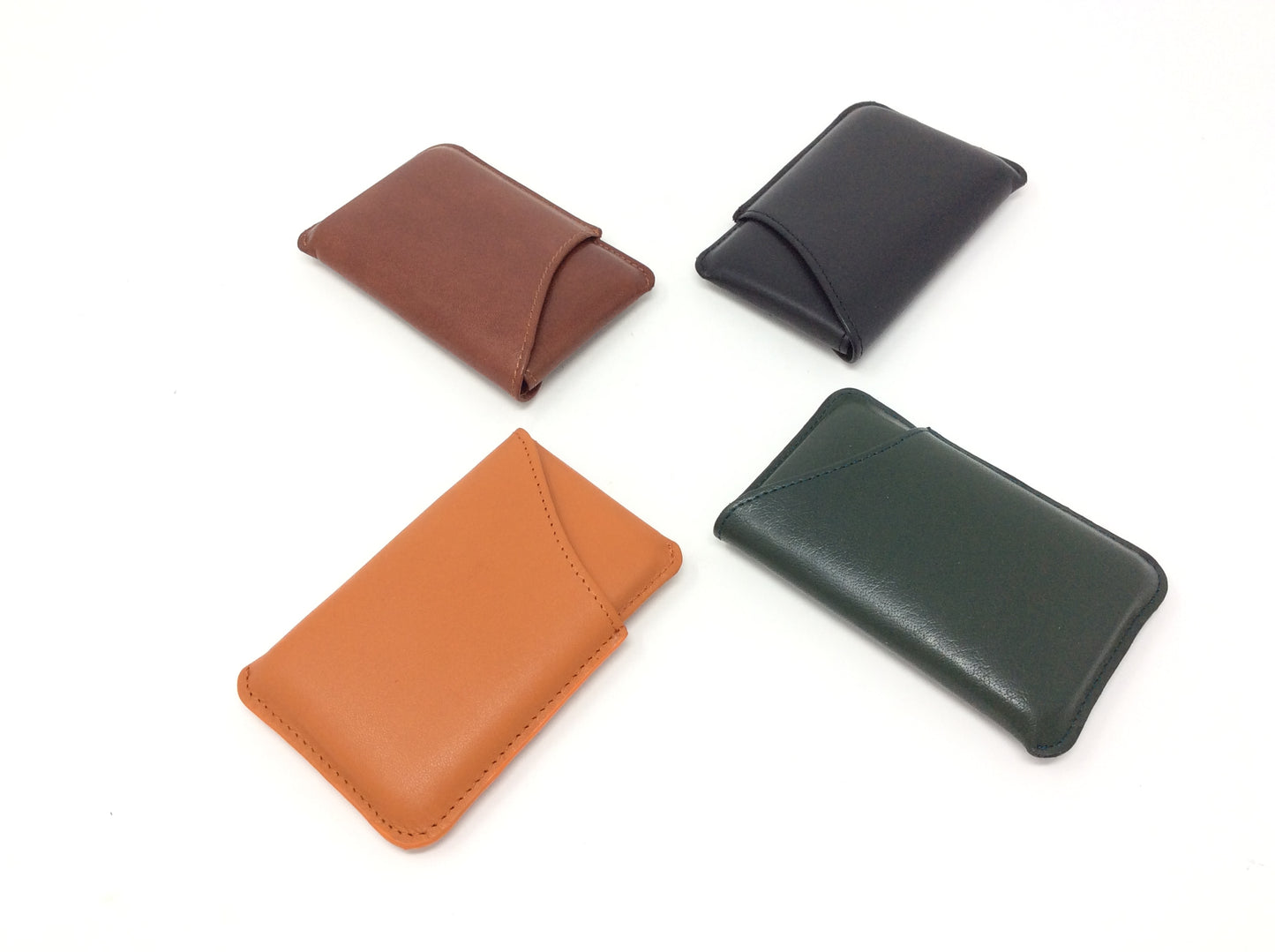 Dark Cognac Leather Card Case