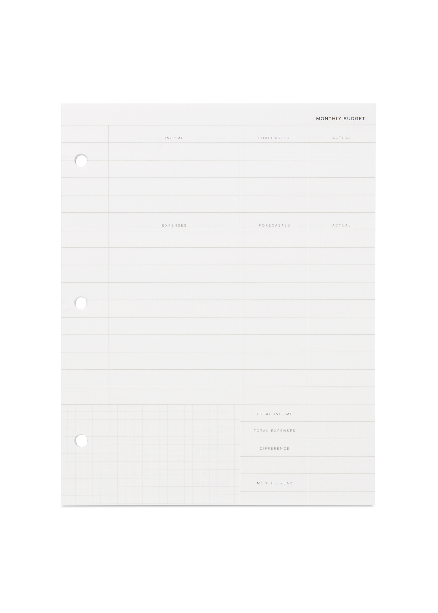 Planner Inserts - Budget Planning