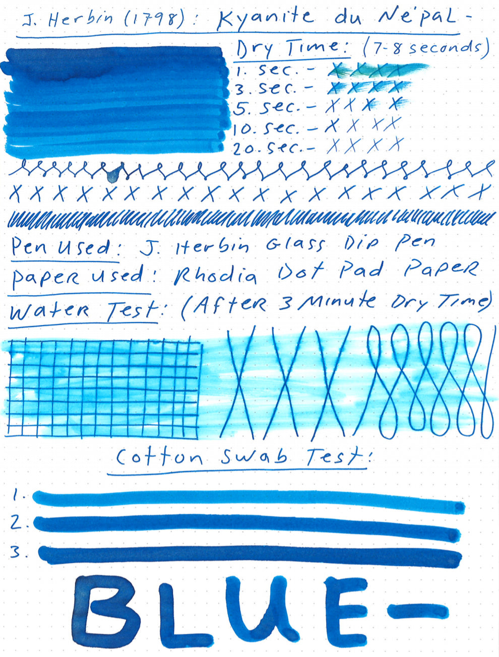 Jacques Herbin 1798 Kyanite du Nepal - 50ml Bottled Ink