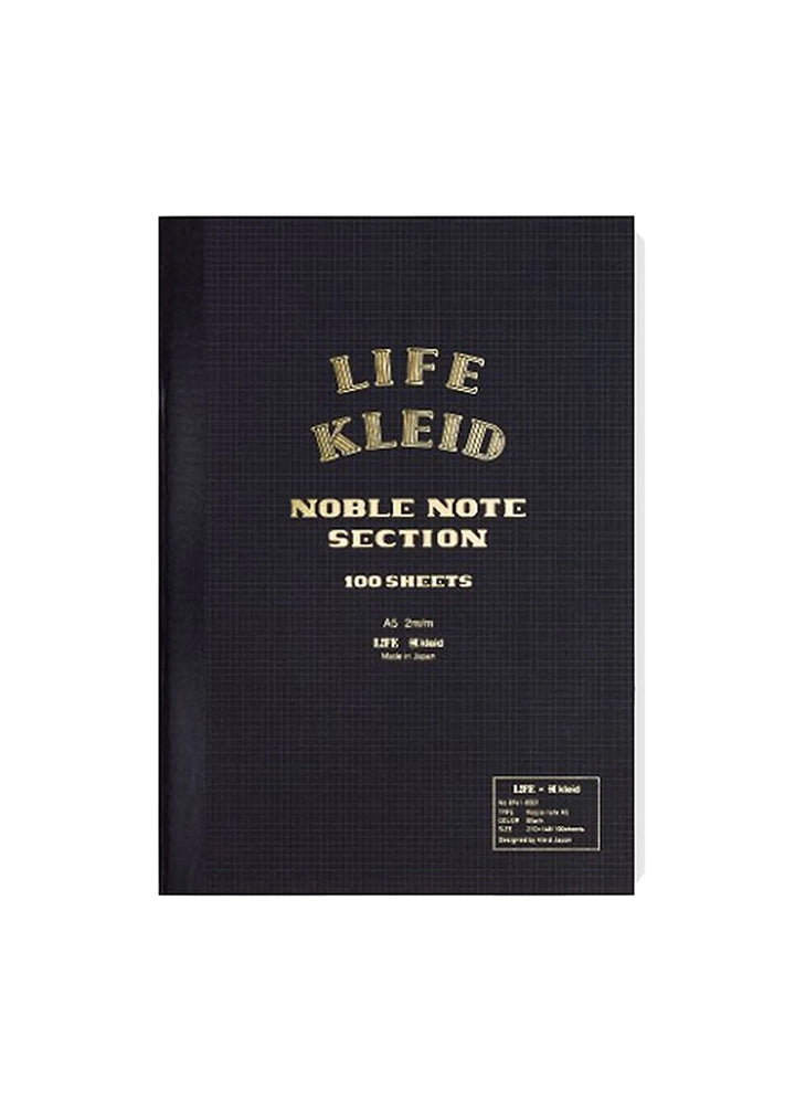 Kleid x Life Noble A5 Grid Notebook - Black