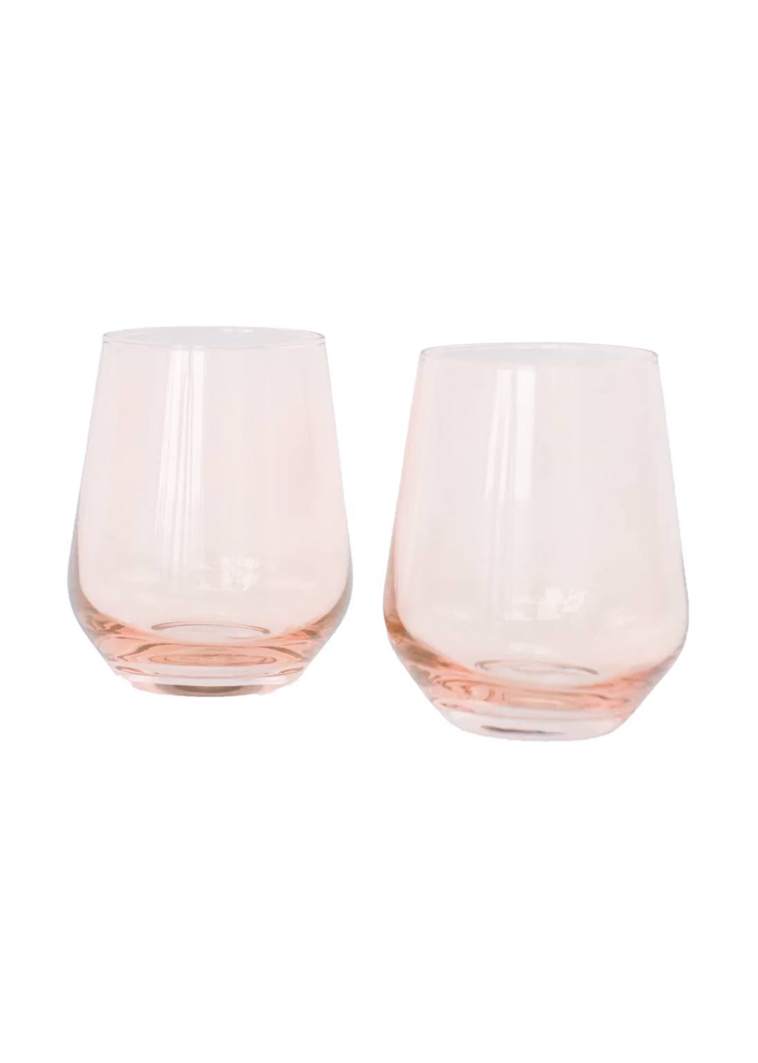 Blush Pink Stemless Wine Glasses