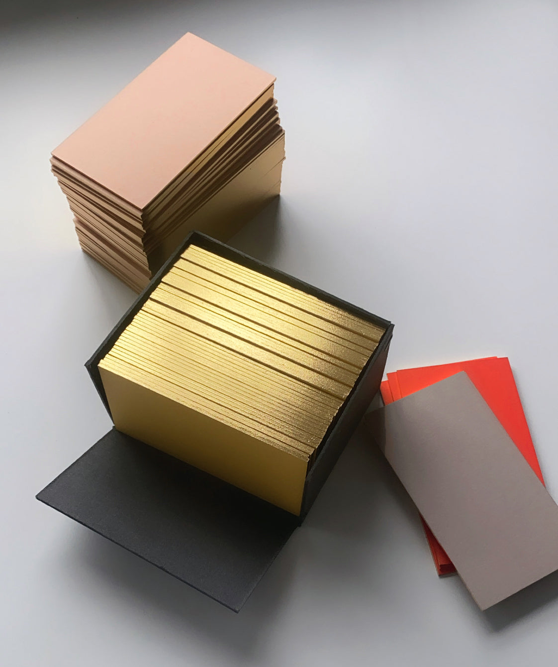 Small Cards with Gold Edging - Blush