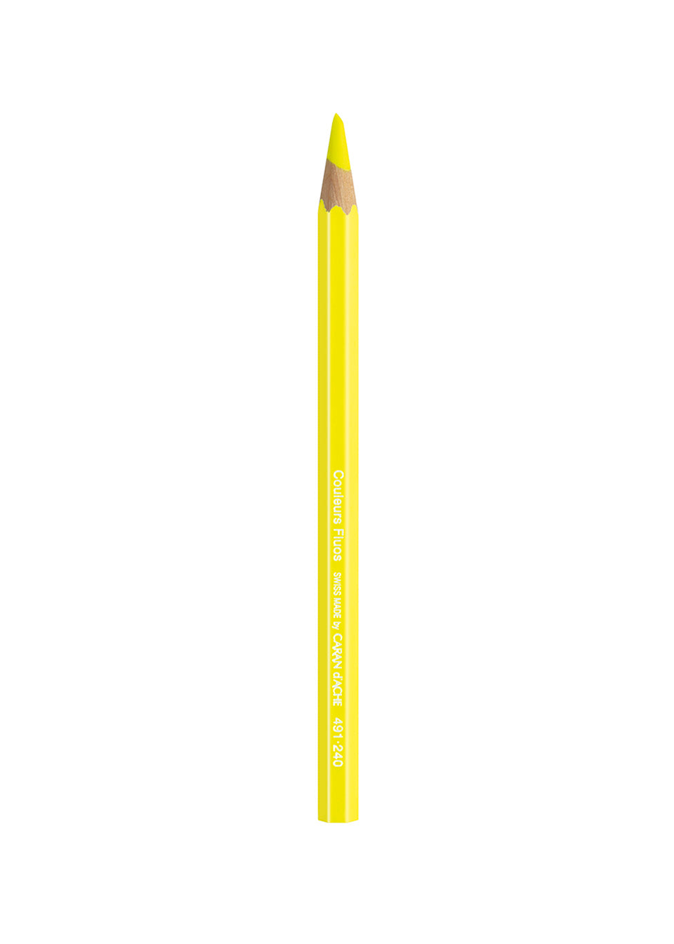 Caran d'Ache Fluorescent Maxi Pencil - Yellow