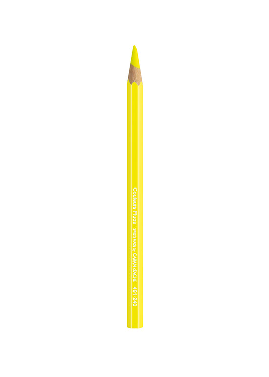 Caran d'Ache Fluorescent Maxi Pencil - Yellow