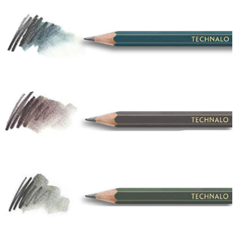 Technalo Water Soluble Colored Graphite Pencil - Prussian Blue