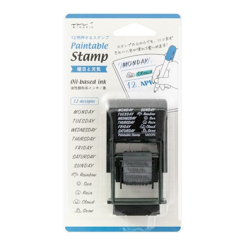 Paintable Self-Inking Stamp- Day and Weather