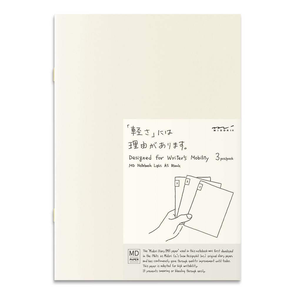 A5 Notebook Light Pack of 3