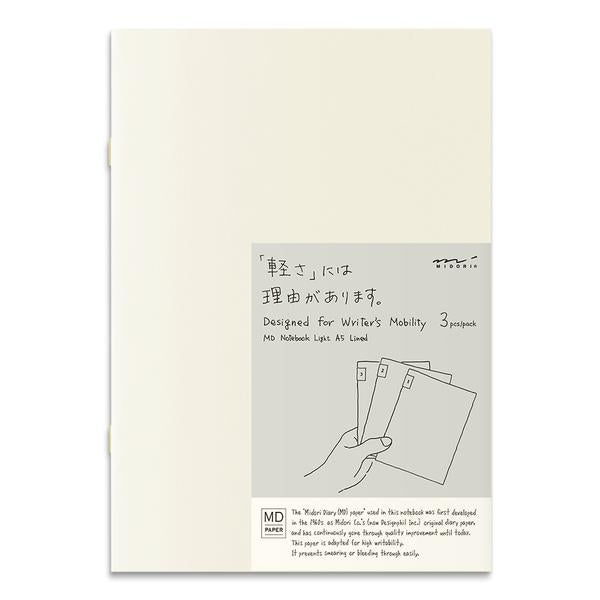 A5 Notebook Light Pack of 3