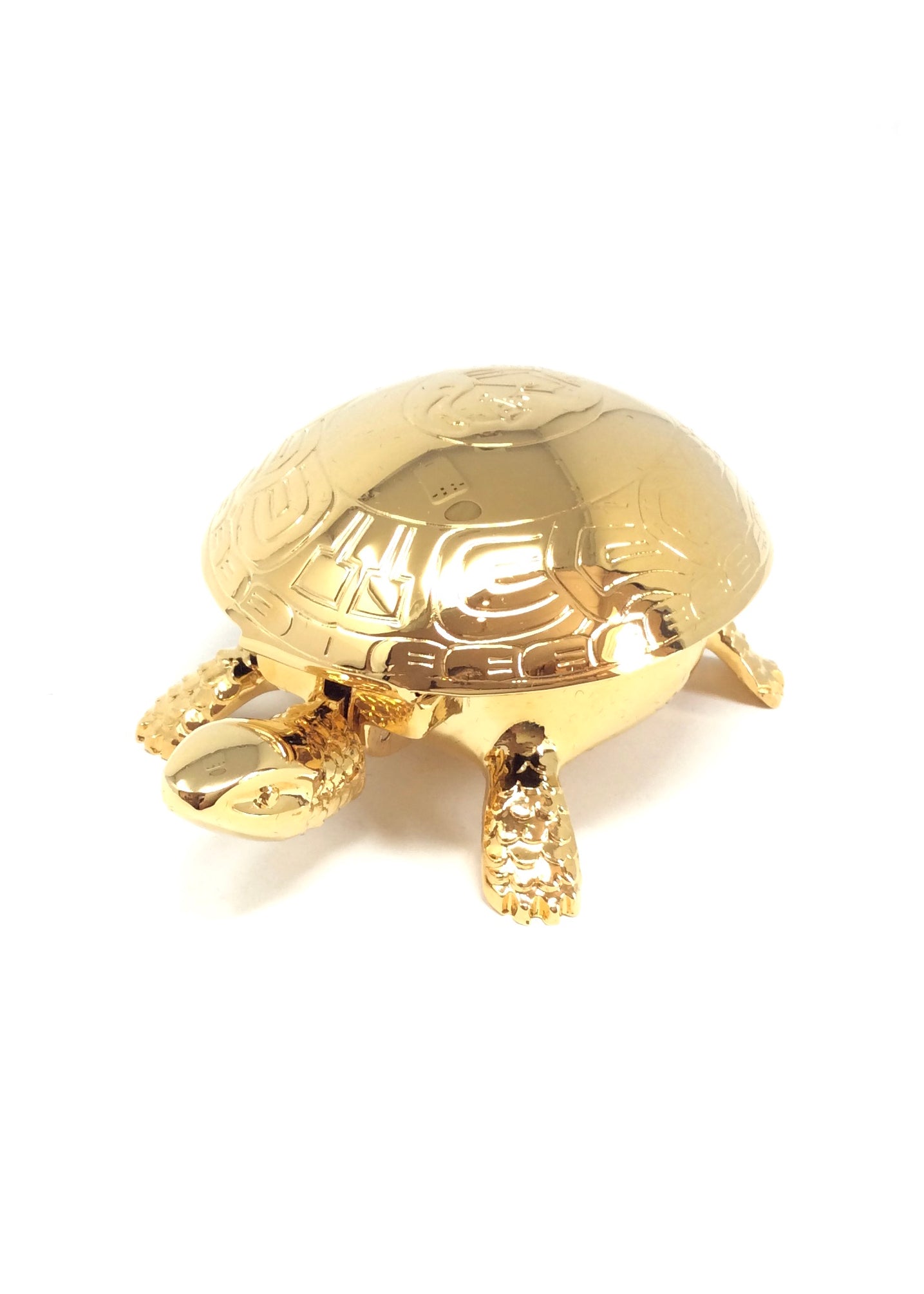 23k Gold Plated Turtle Paperweight and Bell
