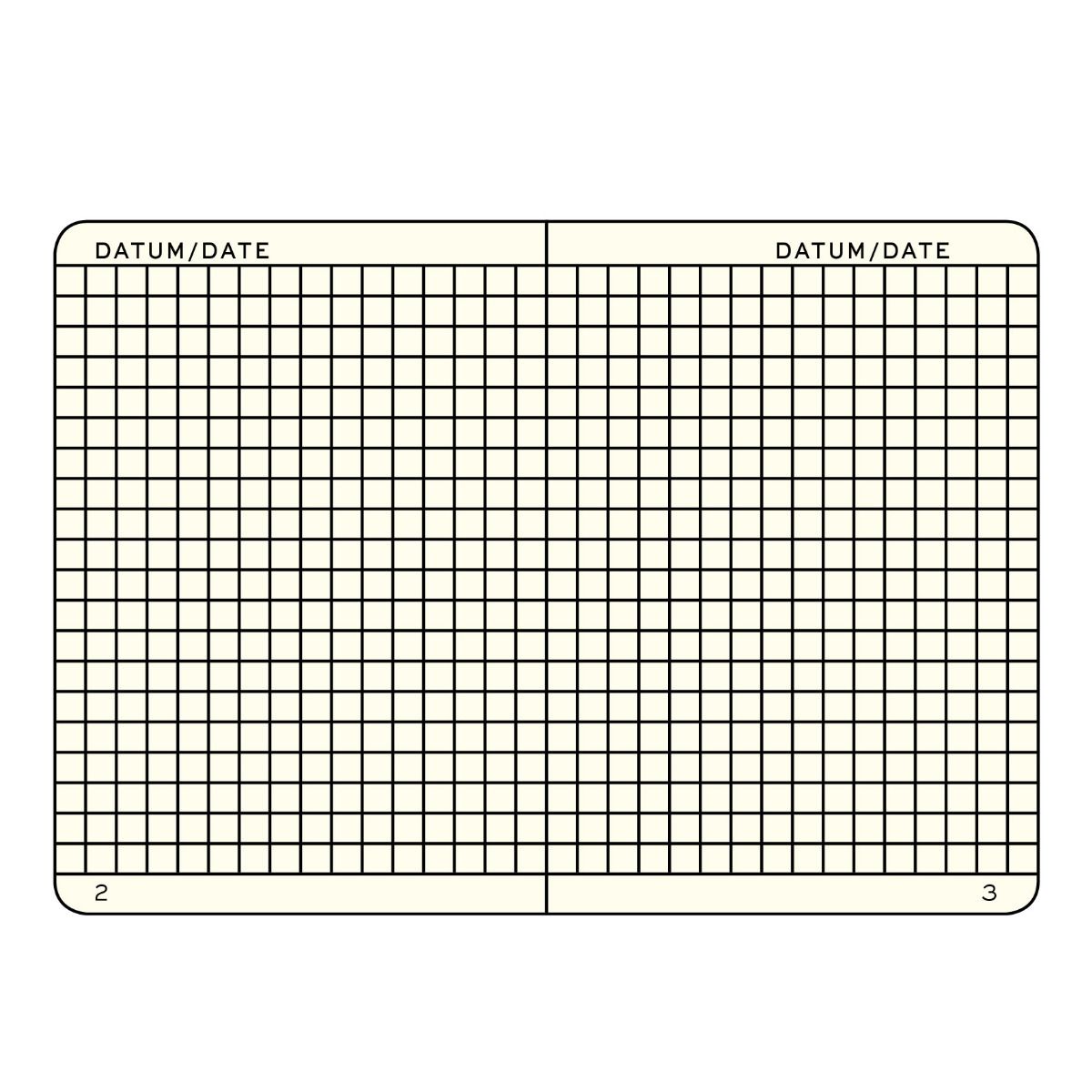 Black A5 Notebook - Grid