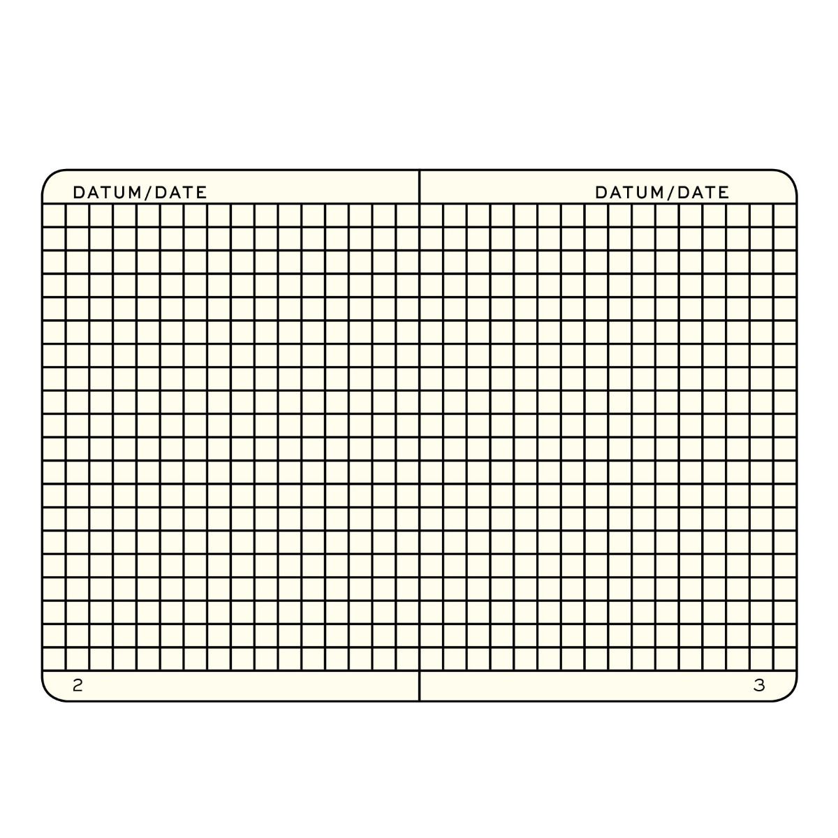 Black A5 Notebook - Grid