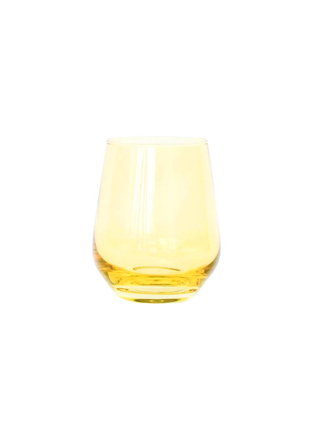 Yellow Stemless Wine Glasses