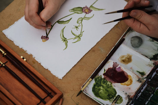 Lady in Autumn: Botanical Watercolor Workshop at Caroline