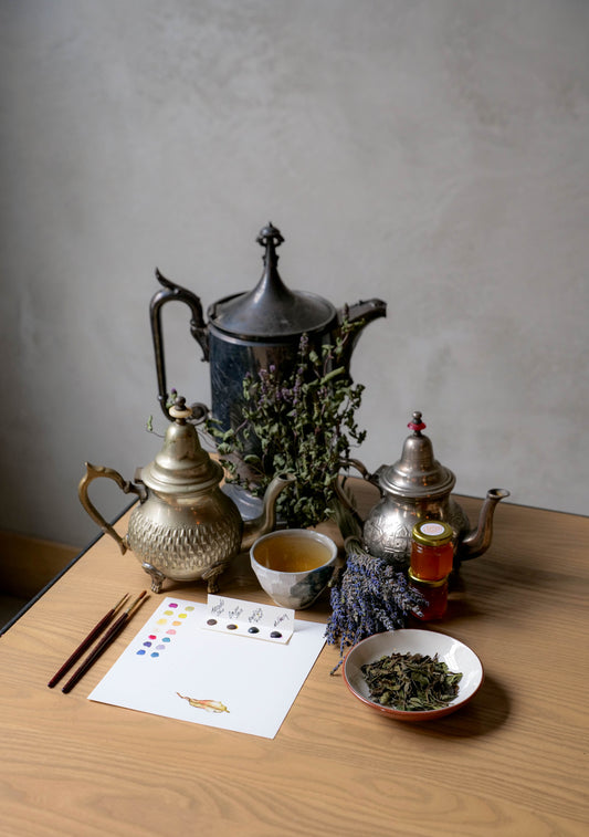 Tea and Botanical Watercolor Workshop at Third Season