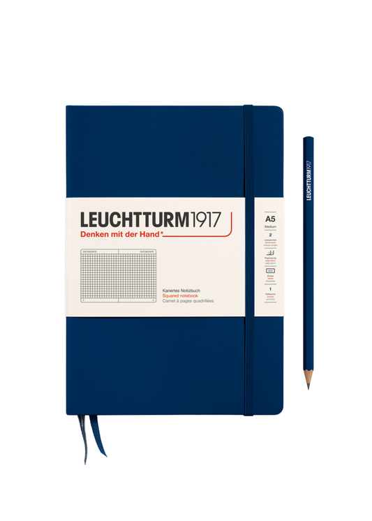 Navy A5 Notebook - Grid