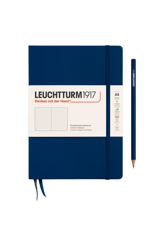 Navy A5 Notebook - Dotted