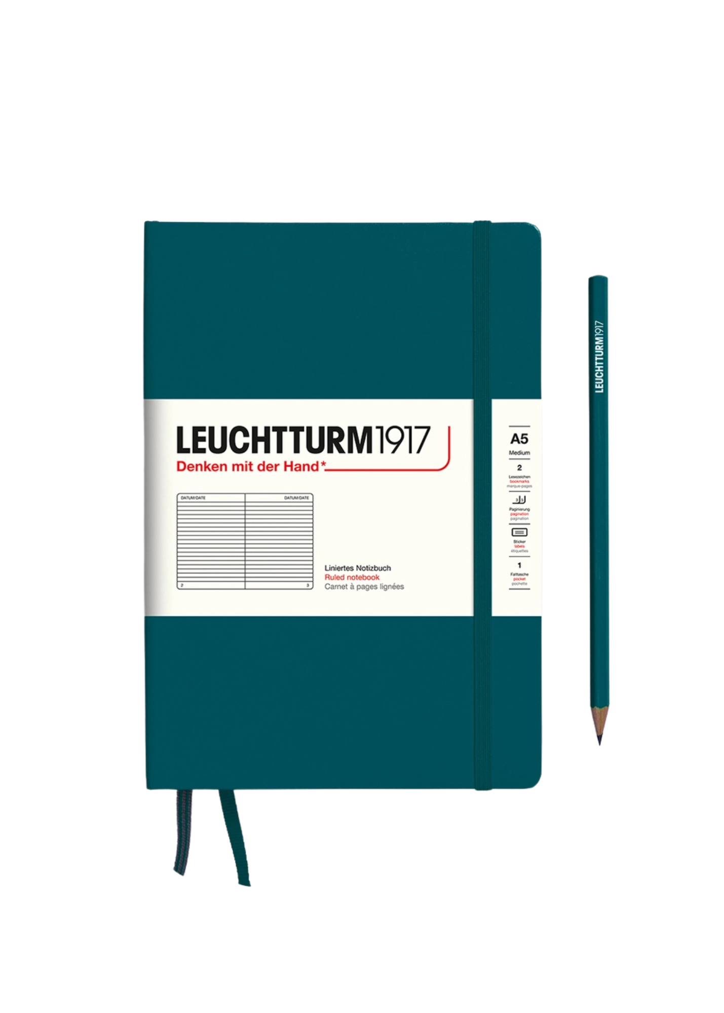 Pacific Green A5 Notebook - Ruled