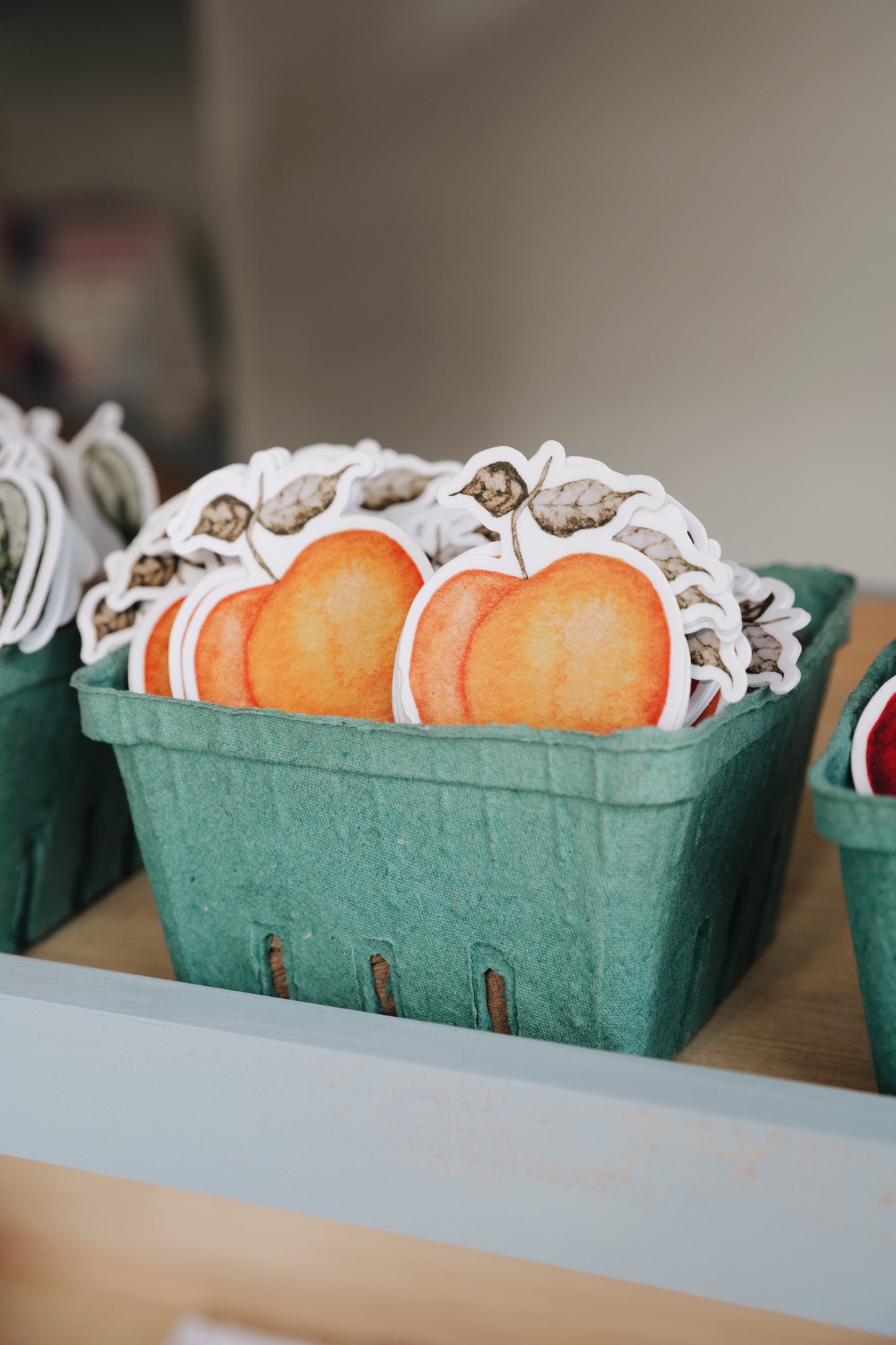 Watercolor Apricot Sticker | Fruit Stand
