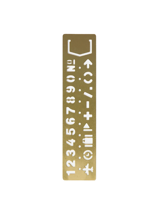 Traveler's Company Brass Stencil - Numbers and Symbols