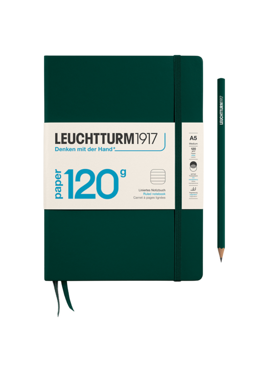 Forest Green A5 Notebook 120g - Lined