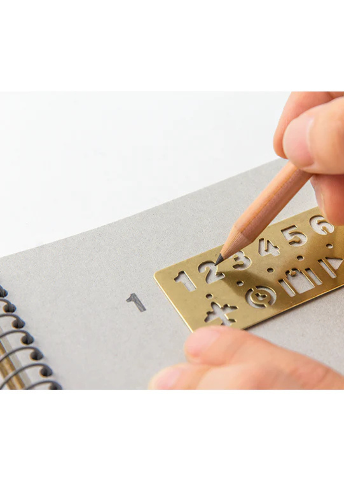 Traveler's Company Brass Stencil - Numbers and Symbols