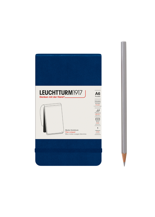 Navy A6 Notepad - Lined