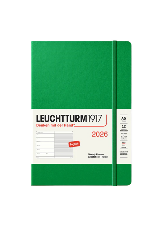 2026 Leuchtturm 1917 Weekly Planner & Notebook A5 - Spring Leaf