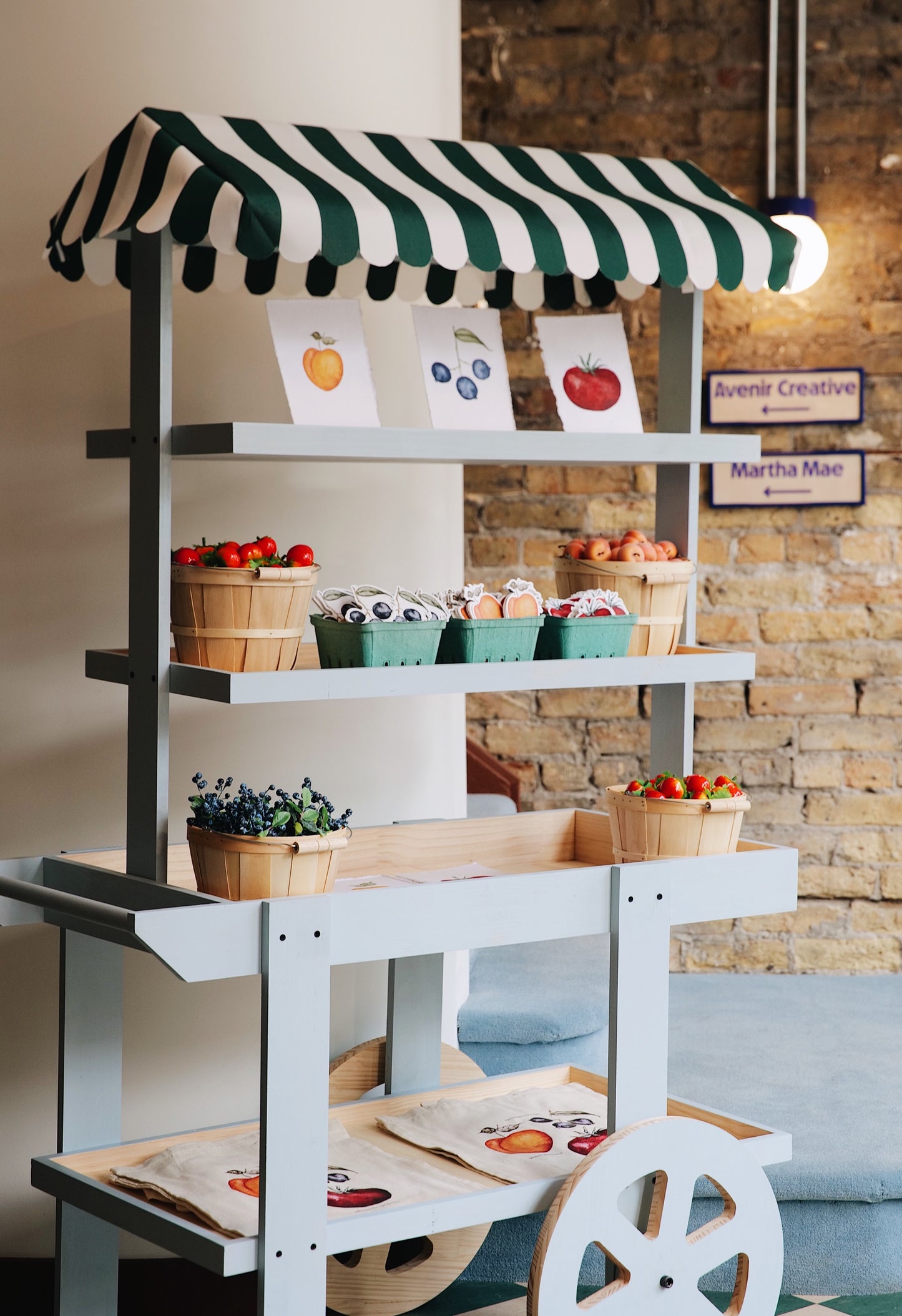 Hand-Painted Apricot | Fruit Stand