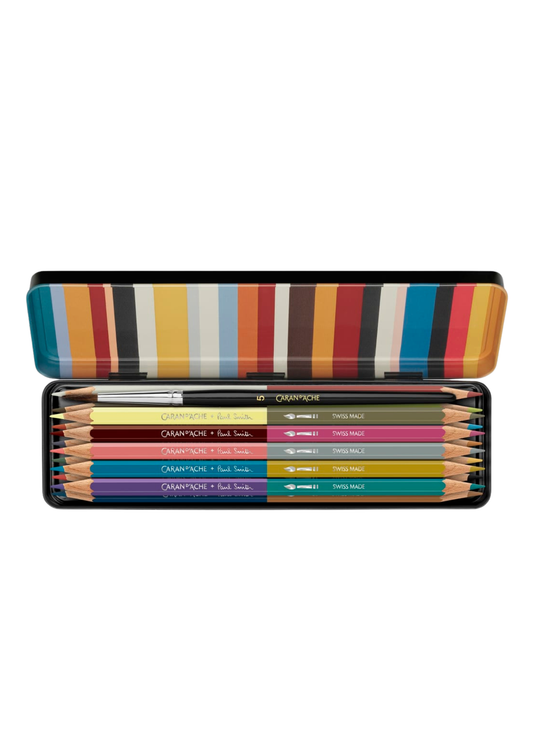 Paul Smith x Caran D'Ache Set of 12 Bicolor Pencils and Brush