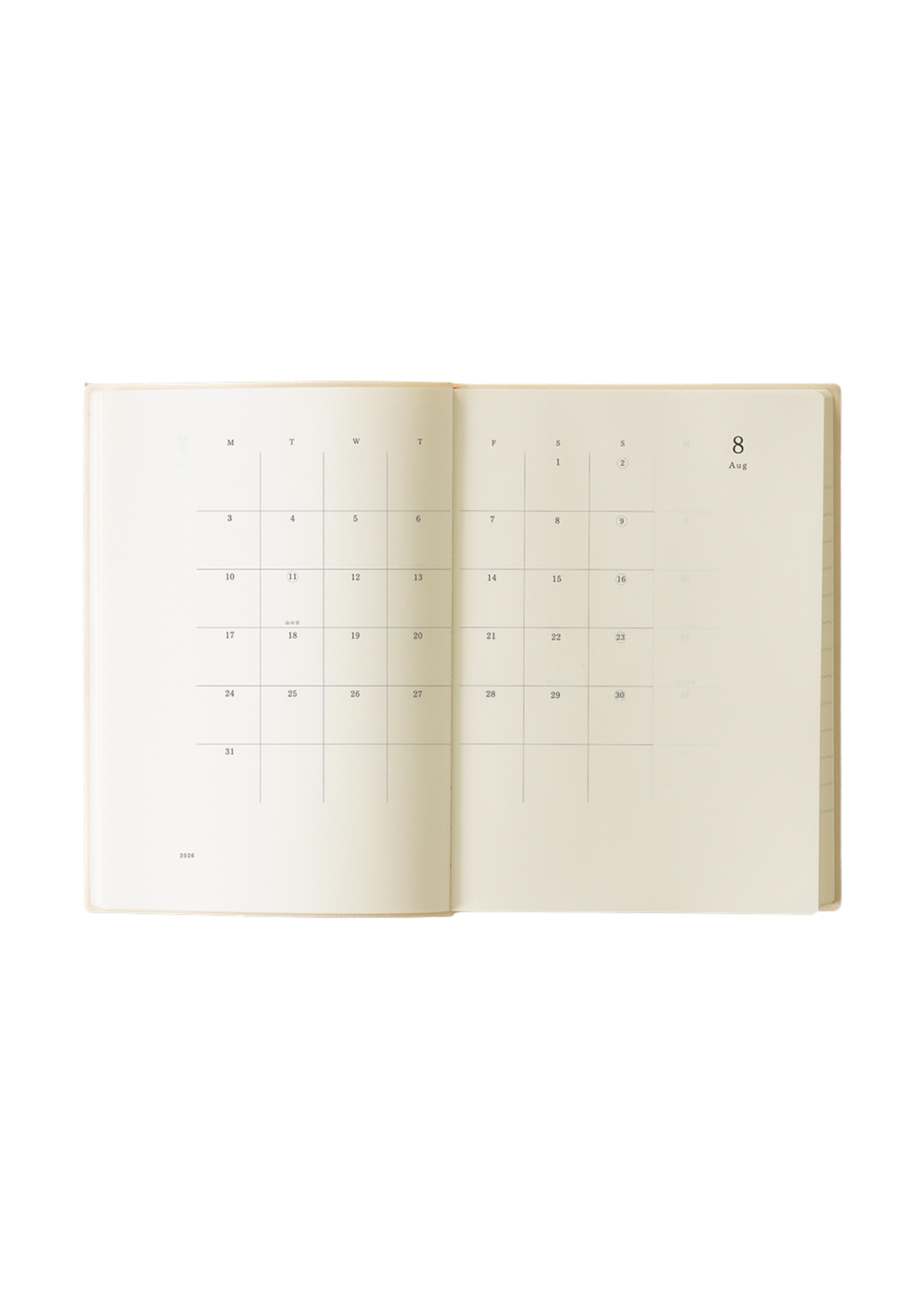 Midori 2026 Diary 1 Day 1 Page - A5